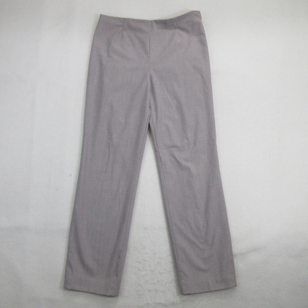 Coldwater Creek Women Pants 12 Dress Classic Fit Lavender Purple Side Zip Stretc